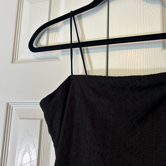 Rue21 Bodycon Dress Black Large Stretch Lined Spaghetti Strap Midi - Picture 3 of 14